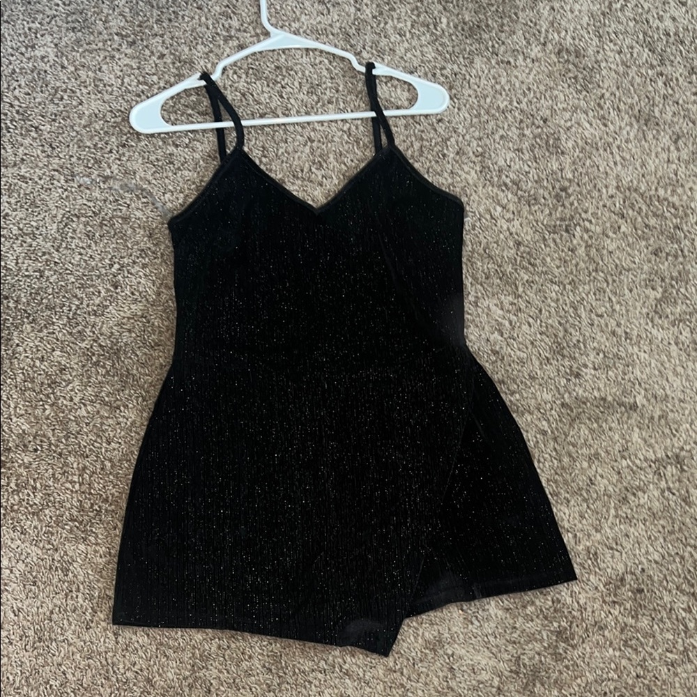 Black Sparkly Sleeveless Romper